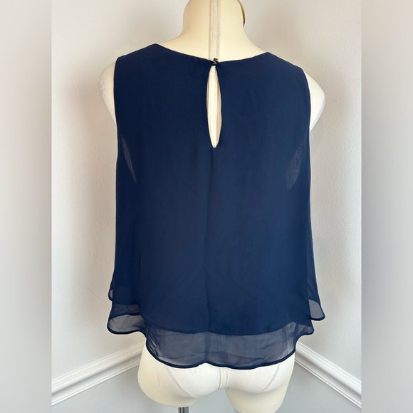 ASTR THE LABEL Sleeveless Navy Beaded Embellished Top | Size Medium - Picture 4 of 9